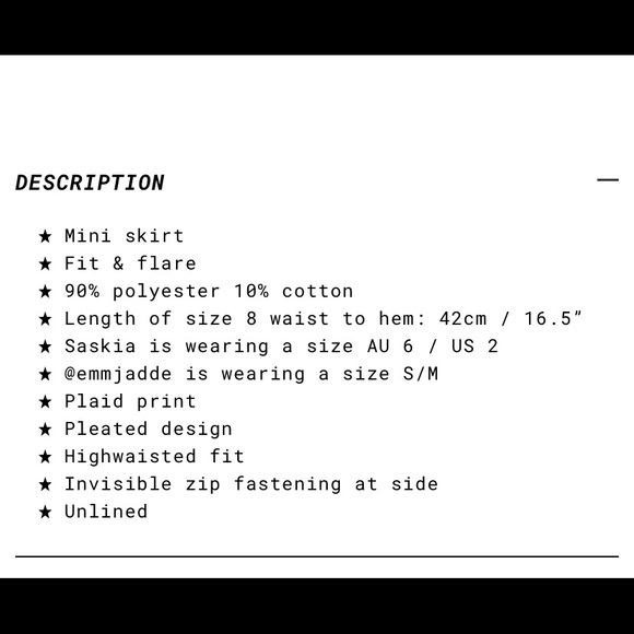 Princess Polly Checkered Mini Skirt in Cream and Black - Picture 5 of 7